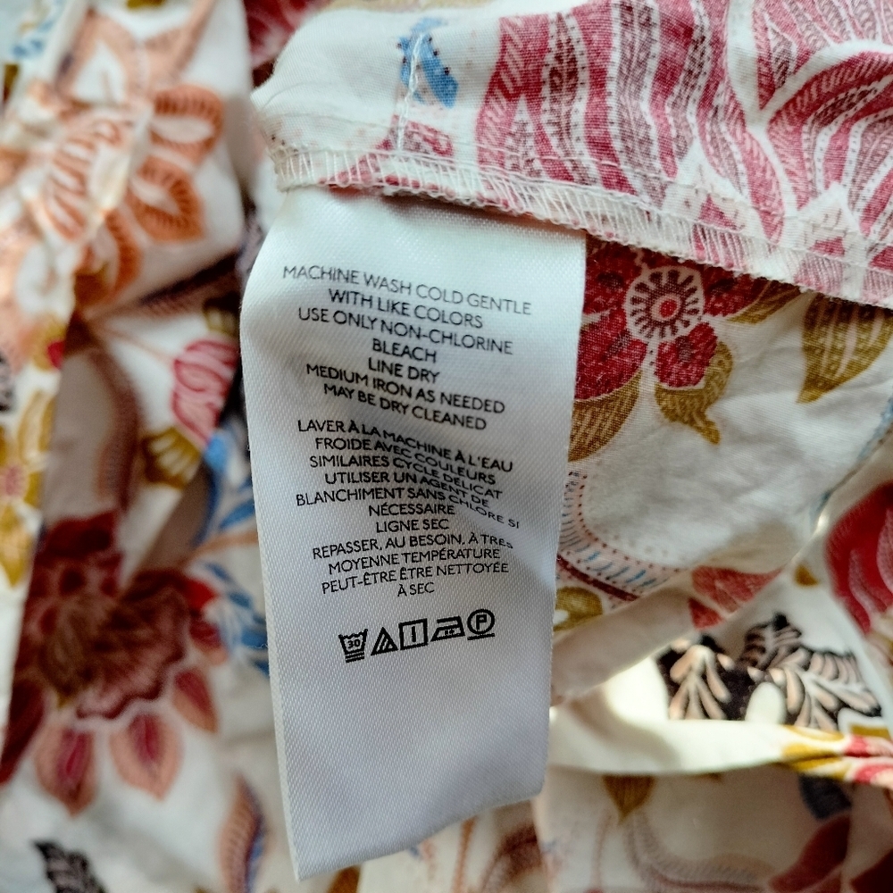 Anthropologie Somerset Maxi Dress XS Floral Boho Flowy Cottagecore Smocked Waist - Picture 9 of 11